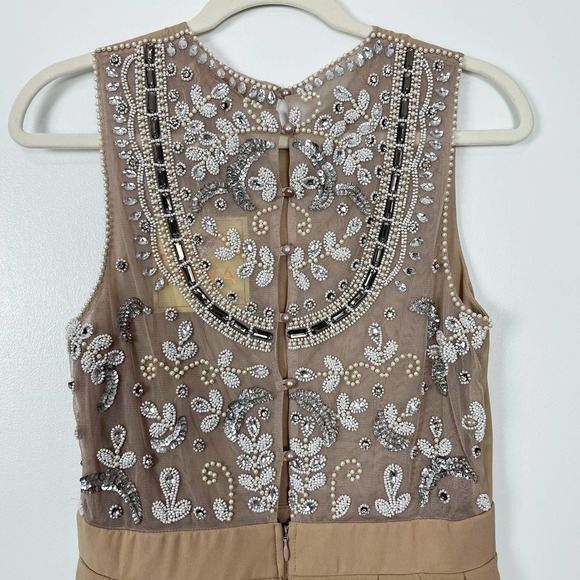 Maya Tall Delicate Blush Pink Maxi Dress With Embellished Beaded Back Size 6 - Picture 9 of 14
